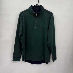 Tailorbyrd ‎ Woman's Sweater Mens 1/4 Zip Pullover Preppy Golfer Green Size L